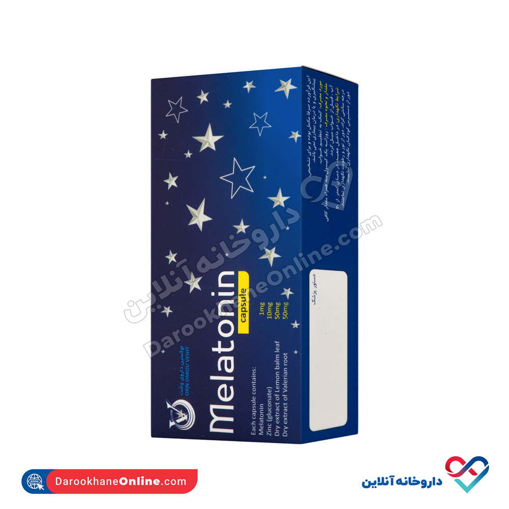 oxin-darou-vesht-melatonin-1.jpg کپسول ملاتونین اوکسین داروی وشت 20 عددی - Image 1